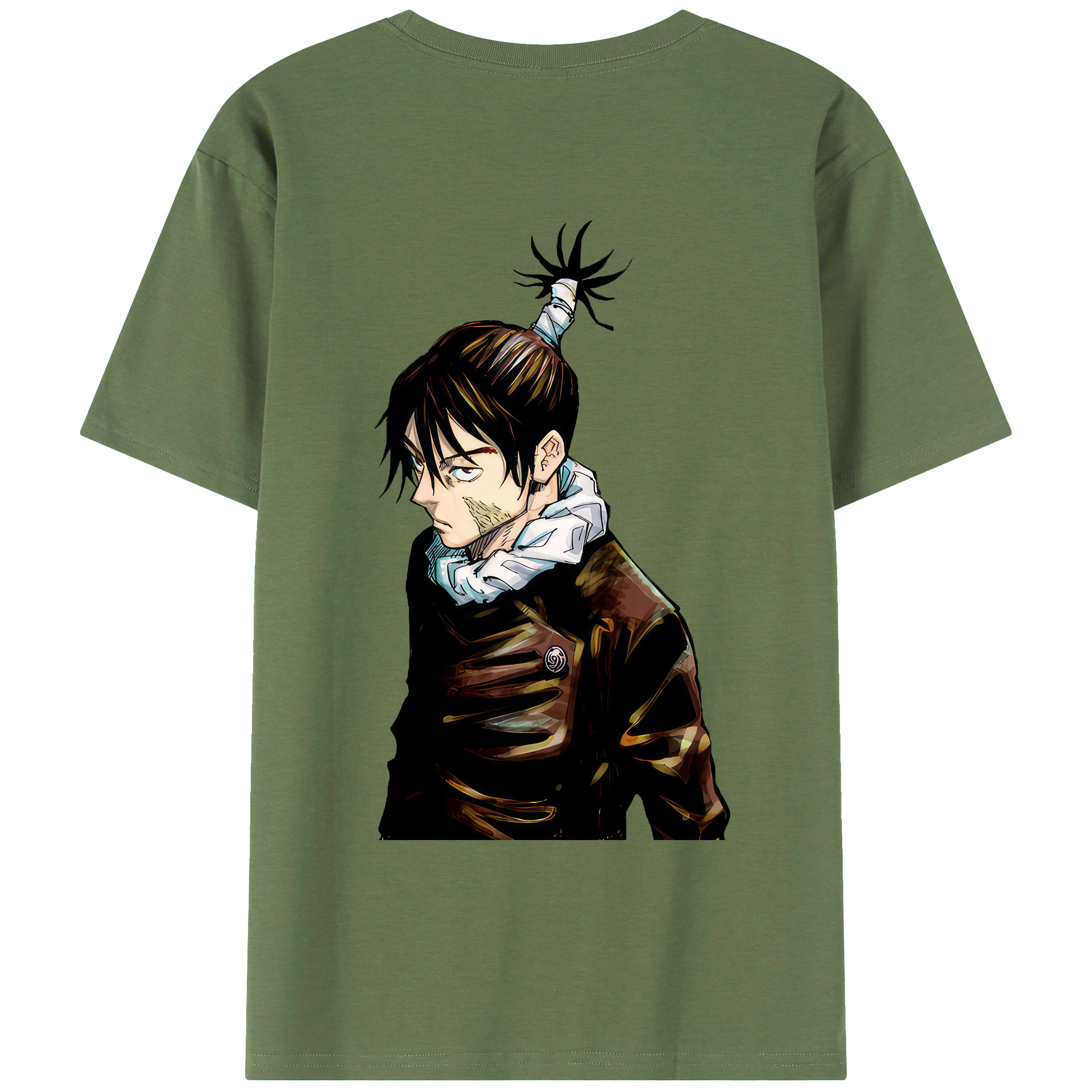 （画像用） 呪術廻戦 Jujutsu Kaisen 綿100％ メンズ半袖Tシャツ（バックプリント） 通気性
